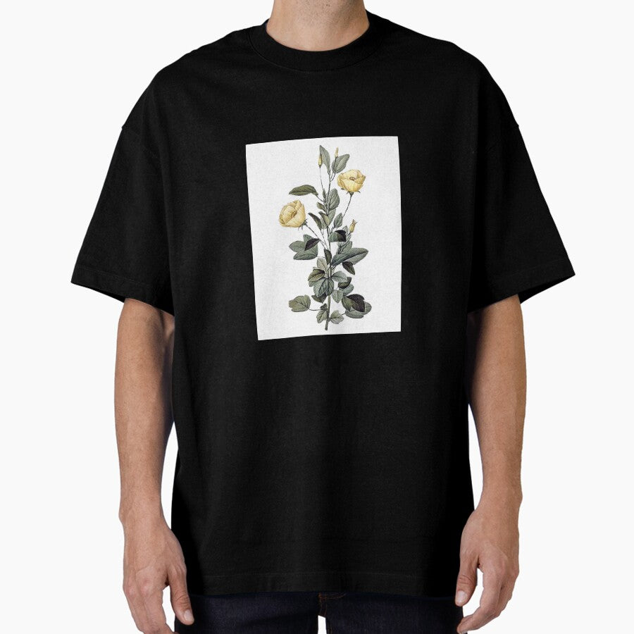 Vintage Wild Yellow Flowers Oversized T-Shirt
