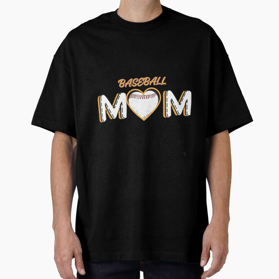 baseball and mom Oversized T-Shirt