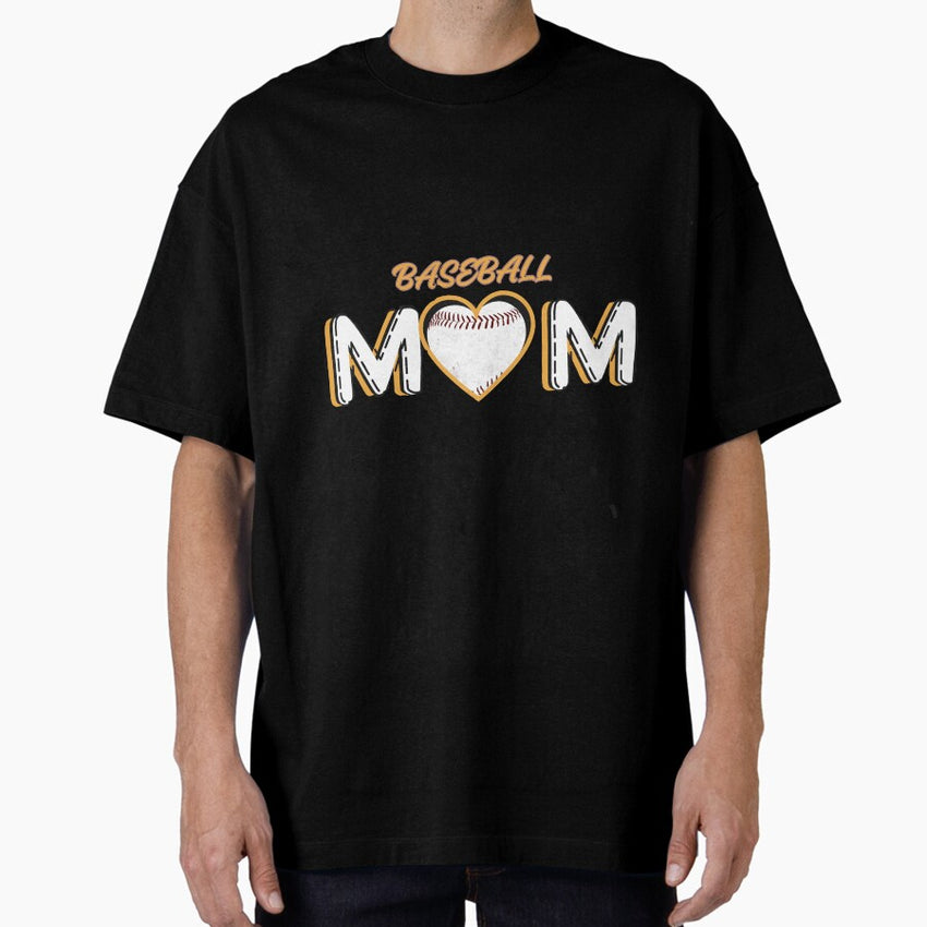 baseball and mom Oversized T-Shirt