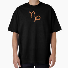 Zodiac sing Capricorn (orange) Oversized T-Shirt