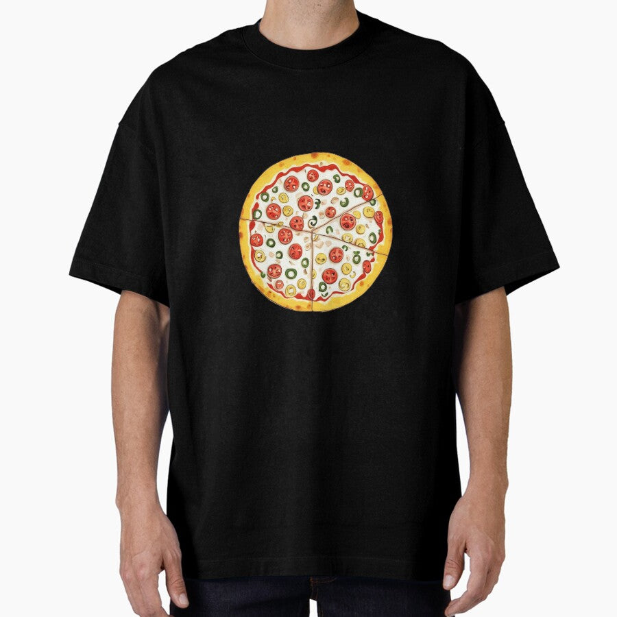Cropped Pizza Box #1 - Big Oversized T-Shirt
