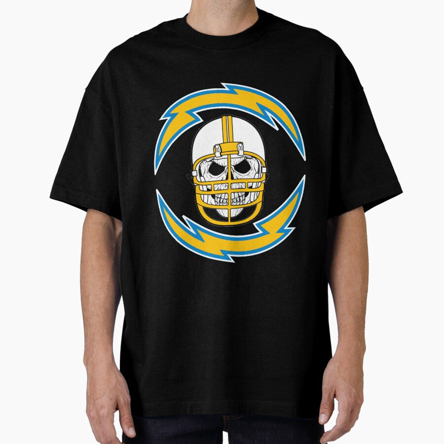 Chargers Skull Oversized T Shirt