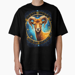 Aries Symbol & Zodiac Sign Oversized T-Shirt