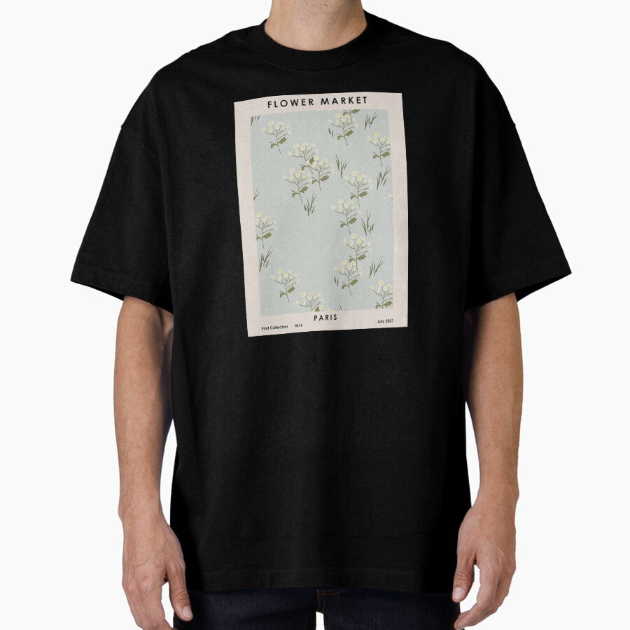 Flower market. Paris Oversized T-Shirt