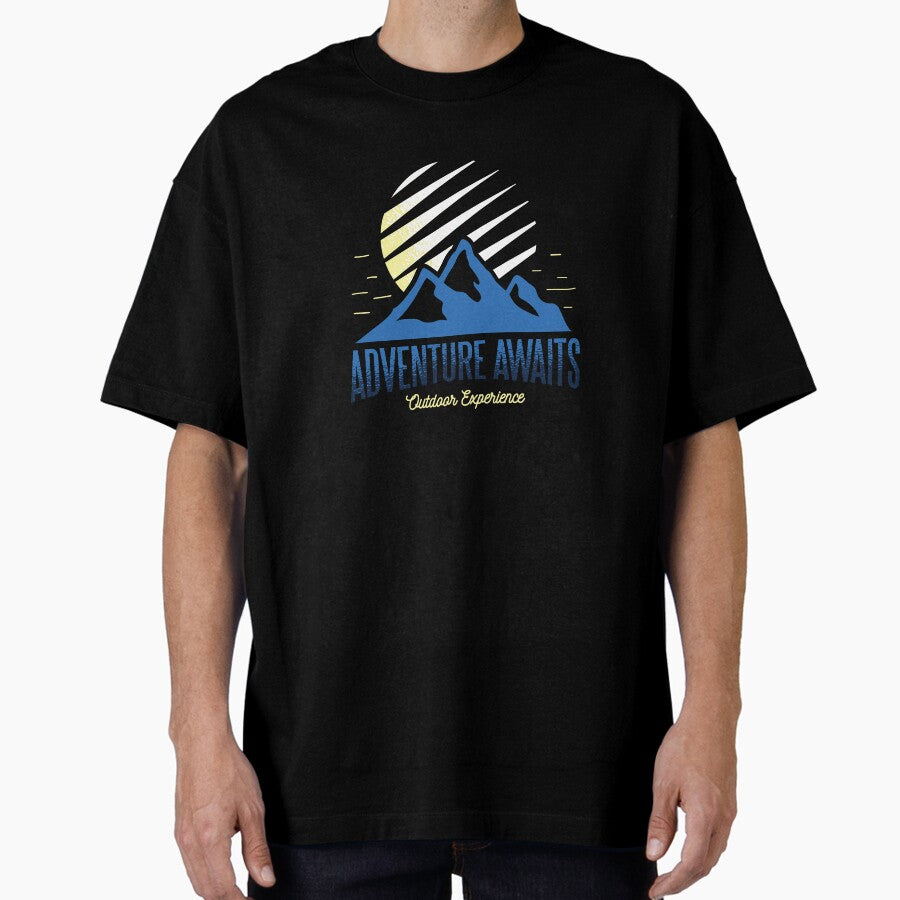 Adventure Awaits Mountains Oversized T Shirt