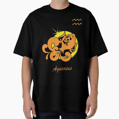 Aquarius Zodiac Sign D1V3-1 Oversized T-Shirt