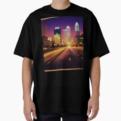 Atlanta Neon Vaporwave Oversized T Shirt
