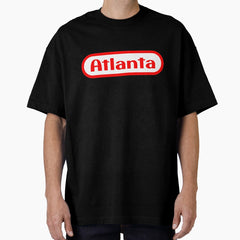 Atlanta GA | Retro Gamer Rounded Rectangle Oversized T-Shirt