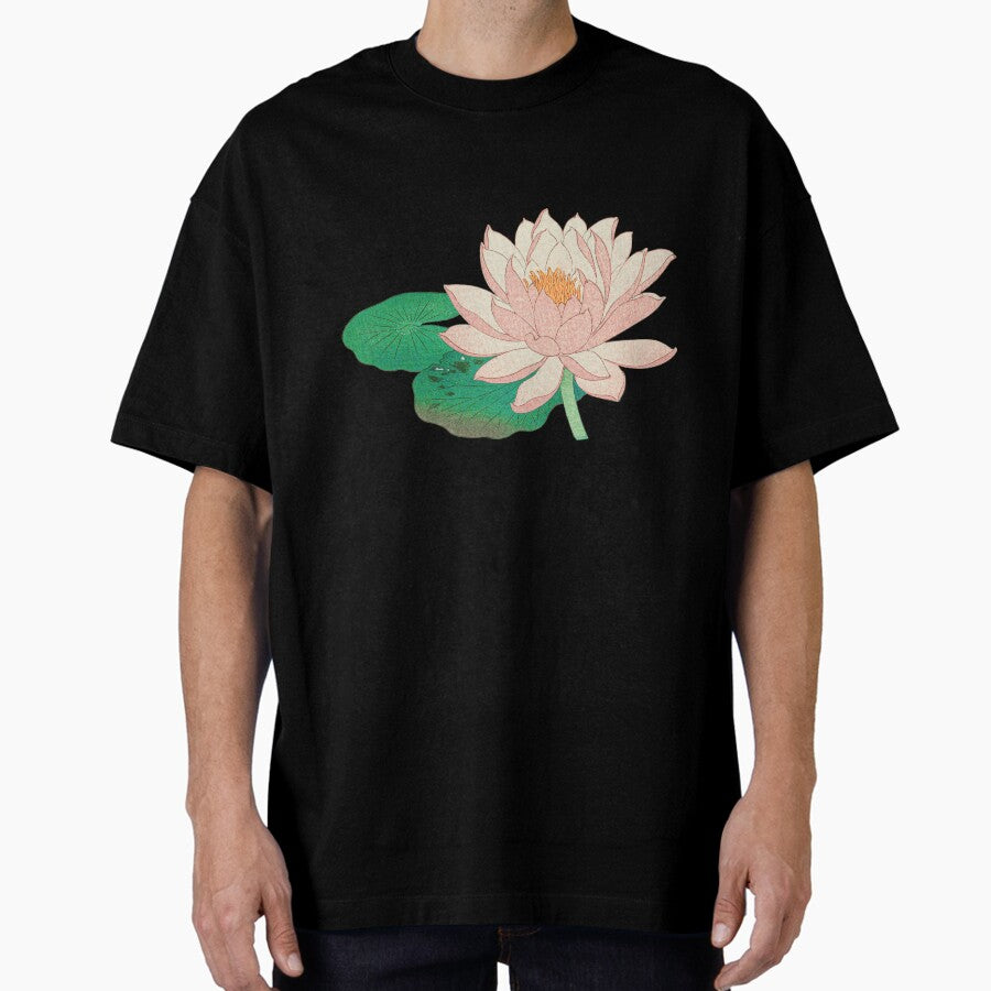 Lily Flower print by Ohara Koson Oversized T-Shirt