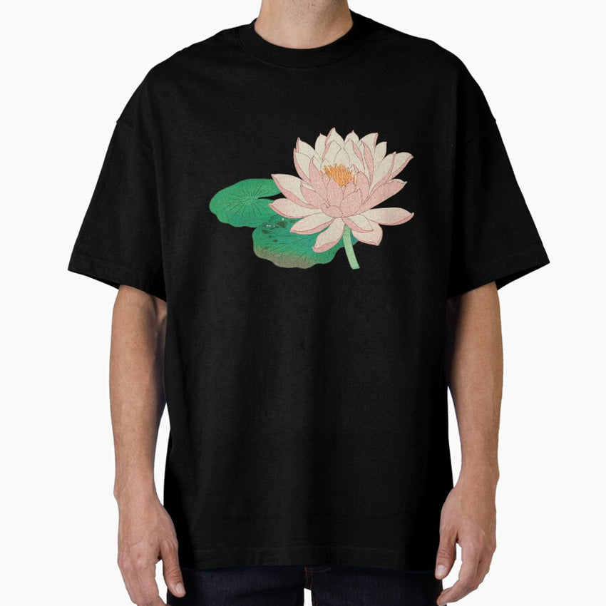 Lily Flower print by Ohara Koson Oversized T-Shirt