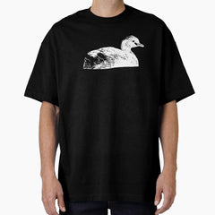 Australasian Grebe White Design Oversized T Shirt