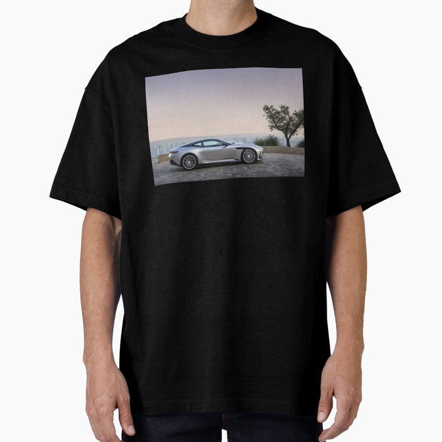 Aston Martin Db12 2024 Silver Premium Photo Poster Oversized T Shirt
