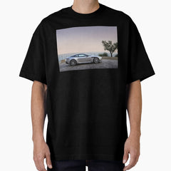 Aston Martin Db12 2024 Silver Premium Photo Poster Oversized T Shirt