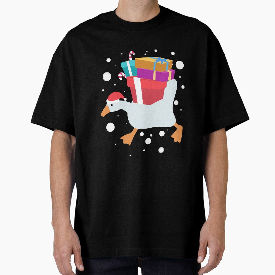 Christmas Goose Oversized T Shirt