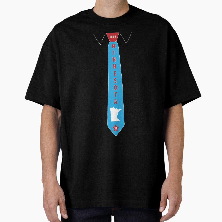 Minnesota Neck Tie dress down Oversized T-Shirt