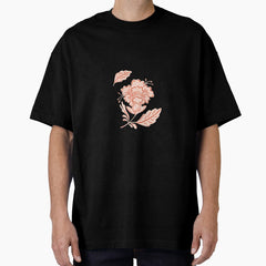 Simple, Sweet Blush & Red Pop Flower Oversized T-Shirt