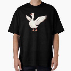 Cute Goose Drawing Oversized T Shirt