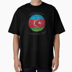 AZERBAIJAN Soccer Flag, football Oversized T-Shirt