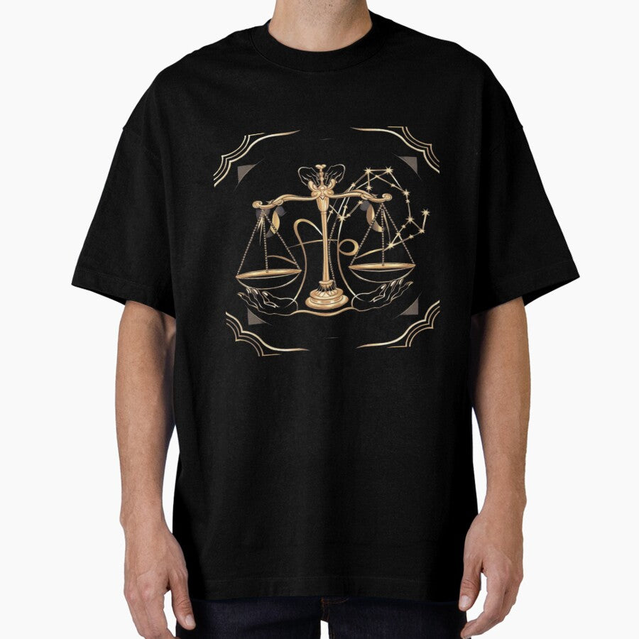 Astrology Zodiac Designs: Libra #11 Oversized T-Shirt