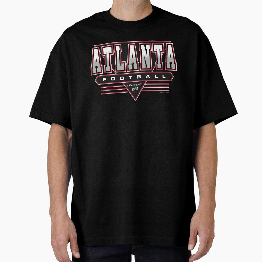 Atlanta Football Retro, Vintage Falcons Inspired 90s Throwback Oversized T-Shirt