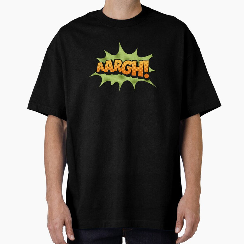 AARGH!! Superhero Comic Book Bubble - onomatopoeia Oversized T-Shirt