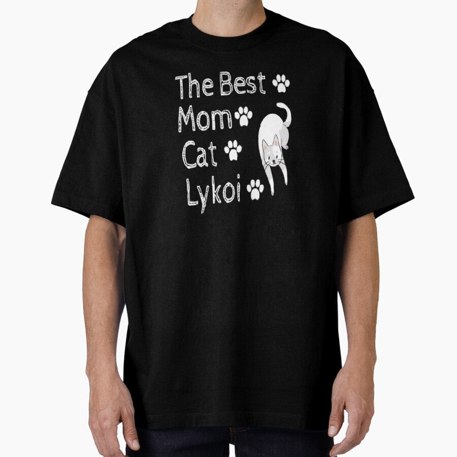 the best cat mom Lykoi Oversized T-Shirt