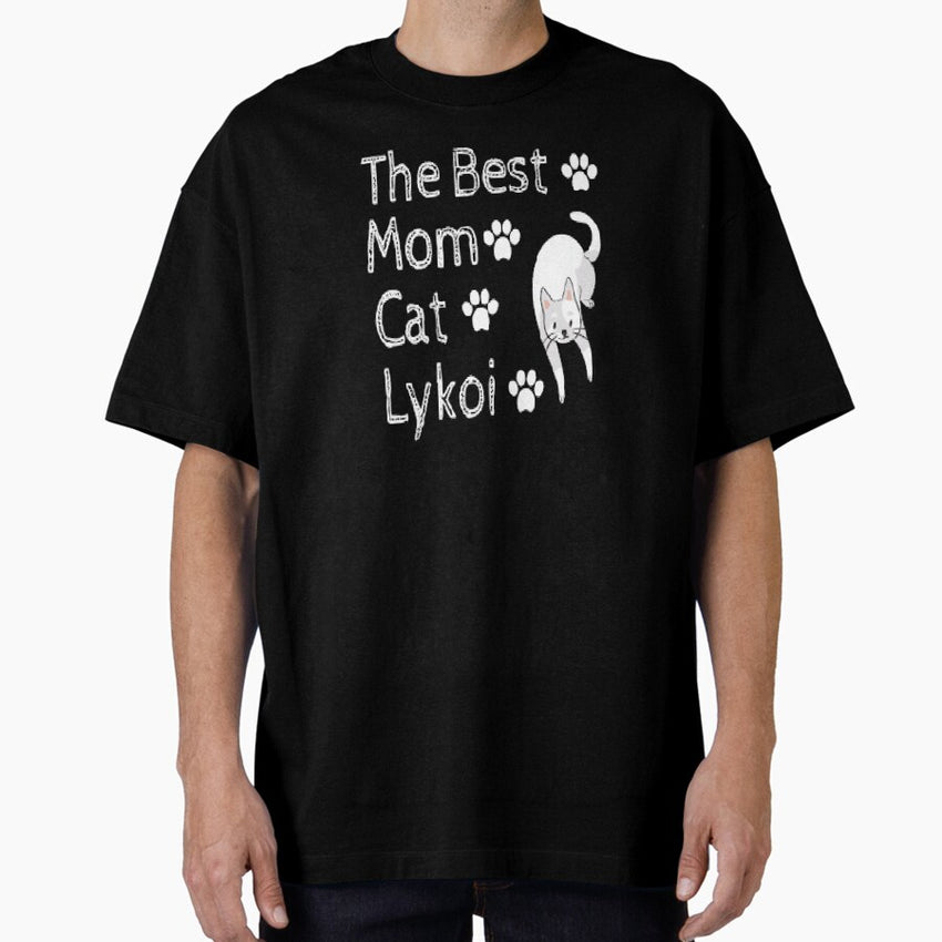 the best cat mom Lykoi Oversized T-Shirt