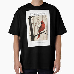 Arkansas State Bird Northern Cardinal Oversized T Shirt