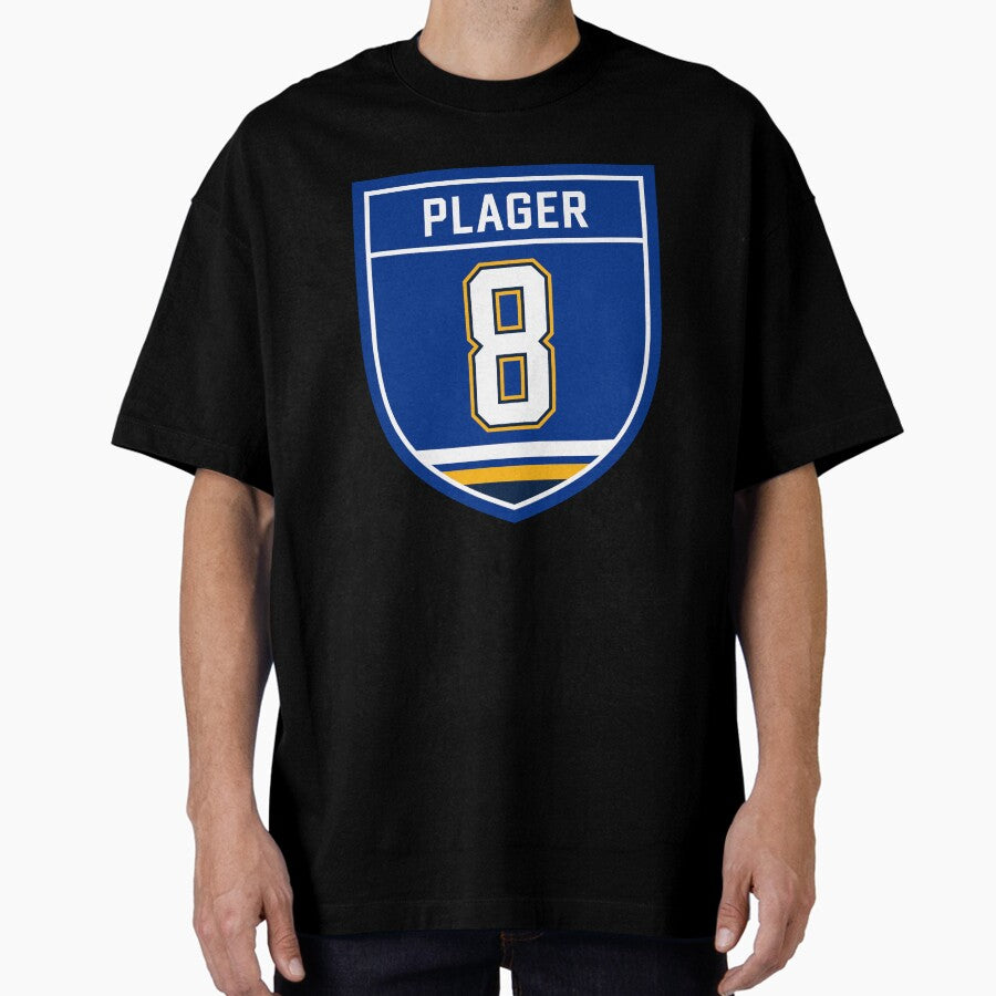 Barclay Plager St. Louis #8 emblem Oversized T-Shirt