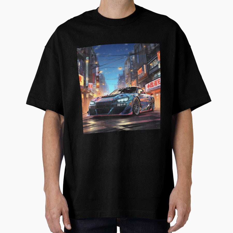 Anime Sports Car Oversized T-Shirt