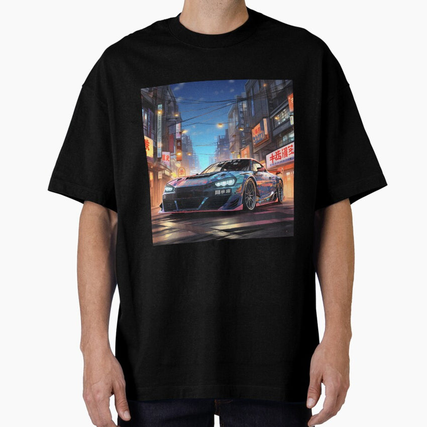 Anime Sports Car Oversized T-Shirt