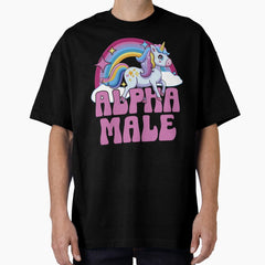 Alpha Male Funny Unicorn Oversized T Shirt