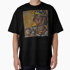 African American Young Man With Cap African American Masterpiece Harlem Renaissance Still Life Painting By Maurice Albert Loutreuil Oversized T Shirt