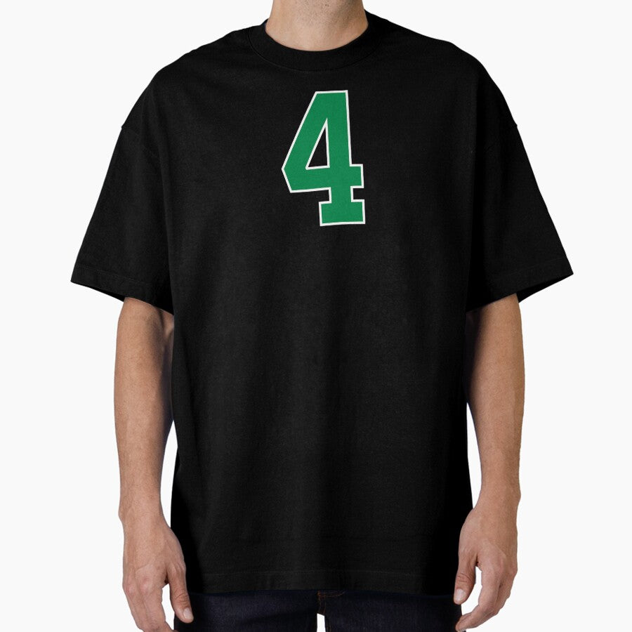 4 number, green lucky sports four Oversized T-Shirt