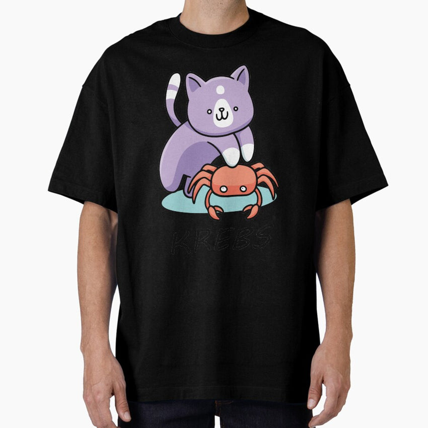 Cancer Zodiac Horoscope Astrology Cat Gift Idea Oversized T-Shirt