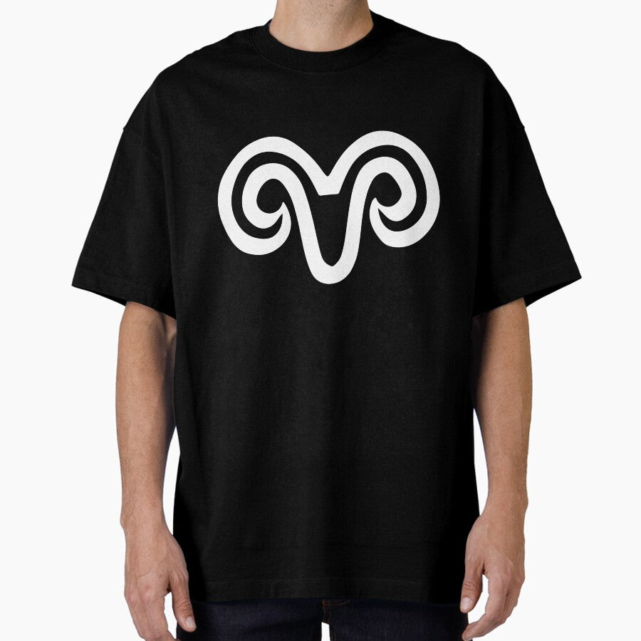 Aries Emblem Astrology Zodiac Birth Sign Oversized T Shirt