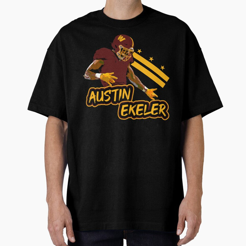 Austin Ekeler Commanders Air Guitar Oversized T-Shirt
