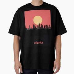 atlanta skyline minimal Oversized T-Shirt
