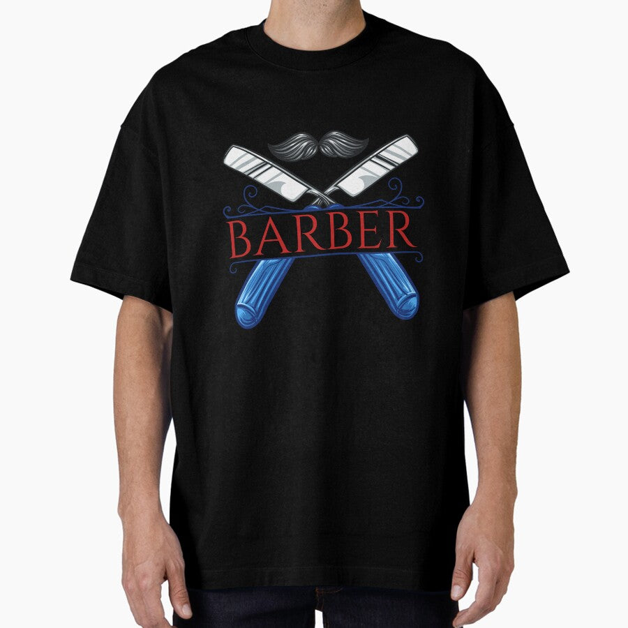 Barber Mustache Oversized T Shirt