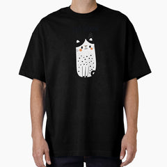 Cat Mom - Black & White Cat Oversized T-Shirt