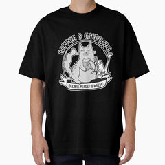 Gardening Coffee Cat Lover Mom Because Oversized T-Shirt