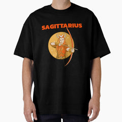 Sagittarius Zodiac Symbol Oversized T-Shirt