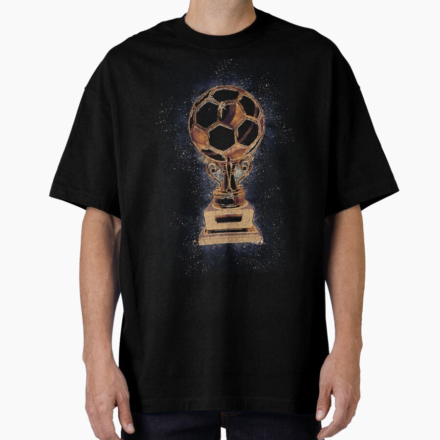 Abstract Football Trophy Artwork for all the true soccer fans Oversized T-Shirt
