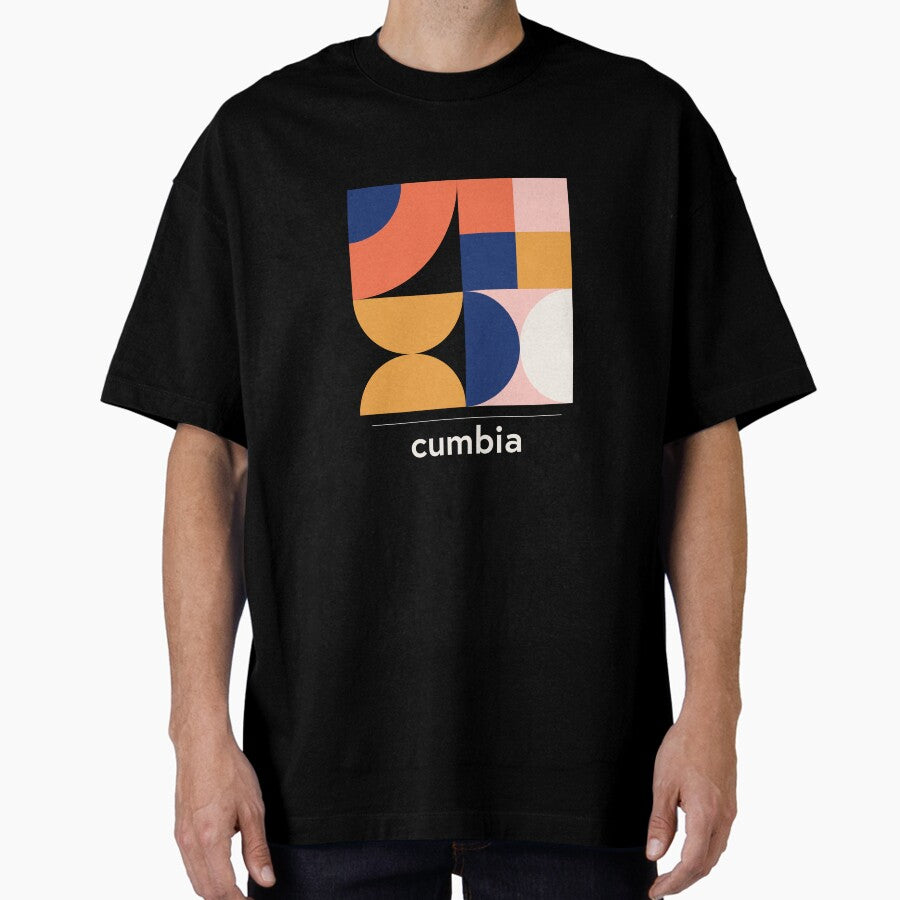 Cumbia - Retro Latin Jazz Music - Minimal Pattern Oversized T-Shirt