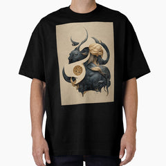 Taurus Zodiac Sign Astrology Symbol Birth Chart Oversized T-Shirt