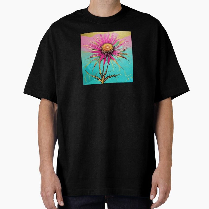 A Magnificent Thistle Flower Oversized T Shirt