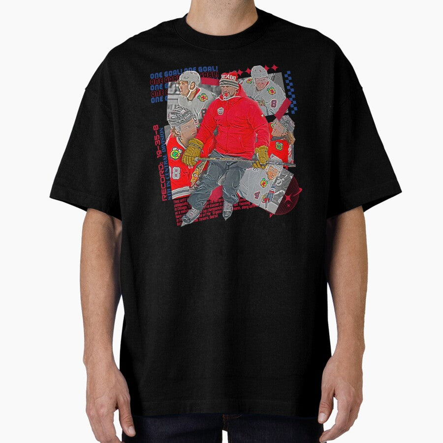 Chicago Hockey Team Squad Design Oversized T-Shirt