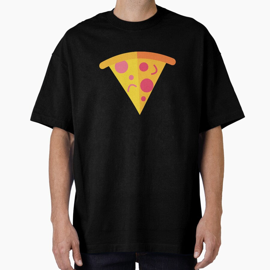 Colorful Pop Pizza Slice Oversized T-Shirt