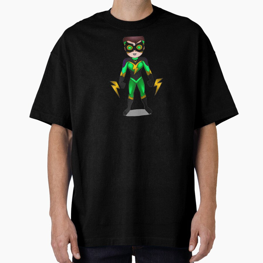Chibi Superhero Savior Oversized T-Shirt