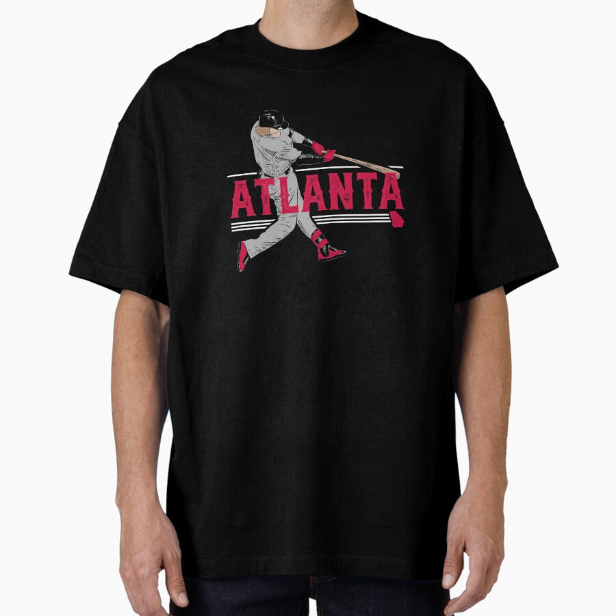 Atlanta Baseball Slugger Home Run Oversized T Shirt